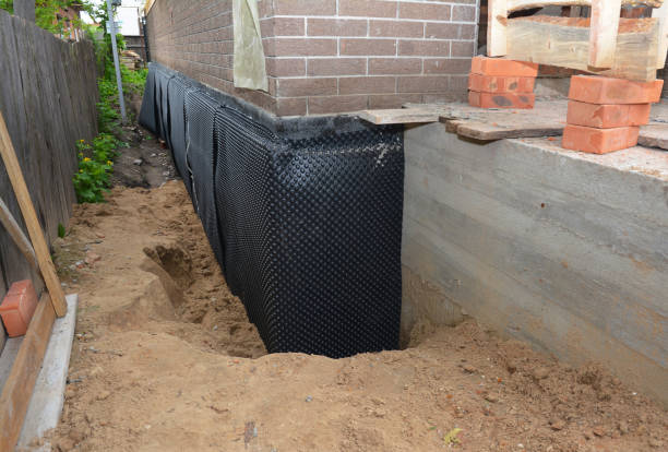 Happy homeowners after waterproofing job in Milligan College